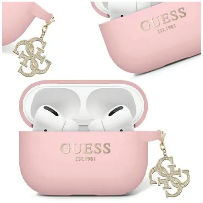 Zdjęcie produktu dla Etui Guess AirPods Pro 2 Silicone Glitter różowy