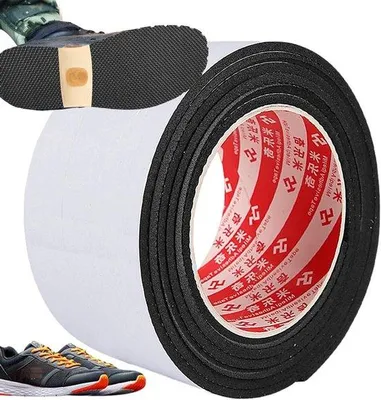 Immagine prodotto di Tappetini protettivi per scarpe - Tappetini di riparazione - Autoadesivi e tagliabili - 200 x 10 cm - Nero