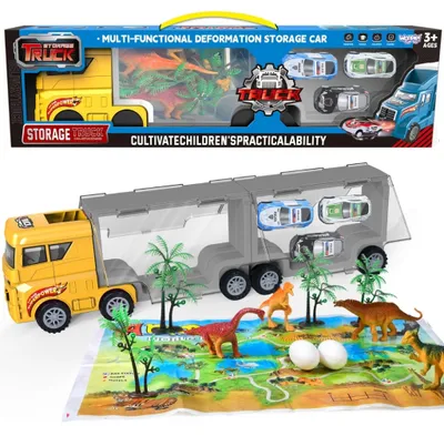 Immagine prodotto di Set di dinosauri Woopie Truck Transporter 2 in 1 + modellino