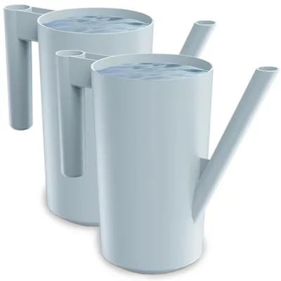 Gießkannen-Set 2×2,0 l, Kunststoff, grau, 27,2 cm