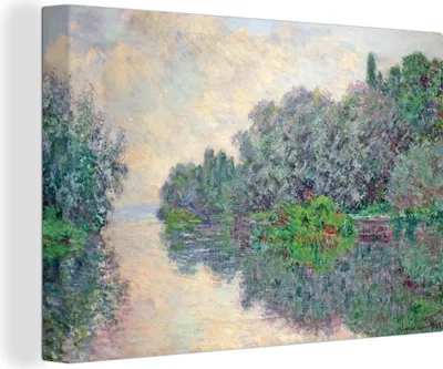 Zdjęcie produktu dla OneMillionCanvasses® - Obraz na płótnie - 140x90 cm, Poranek nad Sekwaną w pobliżu Giverny - Obraz Claude'a Moneta, Dekoracja ścienna - Zdjęcie na płótnie - Obraz na płótnie