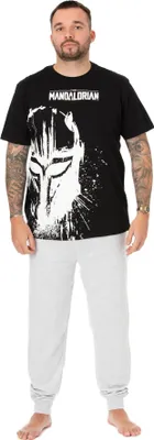 Produktbild von Star Wars: The Mandalorian - Schlafanzug für Herren NS7093 (S) (Schwarz/Weiß/Grau)