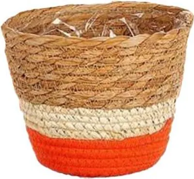Produktbild von Pflanzkorb Makka - ca. ⌀ 18 x 15 cm - natur/beige/orange