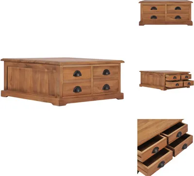 Produktbild von vidaXL Couchtisch 68 x 68 x 30 cm Teak Massivholz - Couchtische