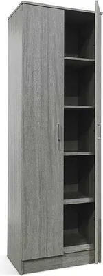 Produktbild von Lagerschrank Ray 60cm mit 2 Türen und 4 Einlegeböden - Eiche grau