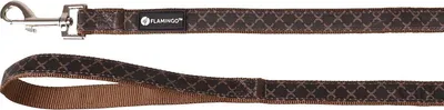Image de Laisse Flamingo Odin marron, dimensions : 120 cm / 20 mm