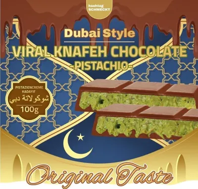 Produktbild von Dubai Style Schokolade Original Taste mit Pistaziencreme 100g