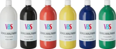 Produktbild von VBS Schulmalfarbe Set 6x1000 mL 6-teilig