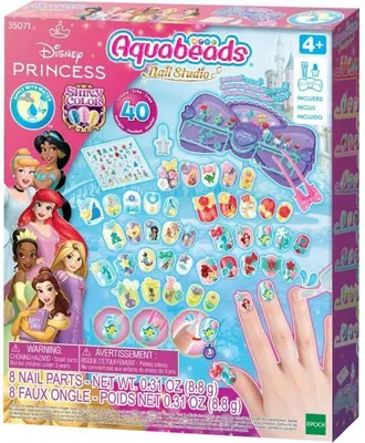 Immagine prodotto di Aquabeads Set Manicure Principesse Disney, Perline che si attaccano con l'acqua, 40 unghie, dai 4 anni in su