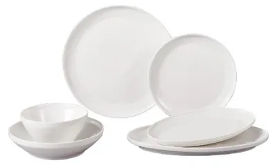 Obrázek produktu pro 26dílná porcelánová jídelní sada Mulex SARA v bílé barvě pro 6 osob, vhodná do myčky