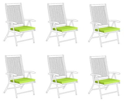 Produktbild von Gartenstuhlkissen – Wasserabweisende Stuhlauflage mit Komfortfüllung und Befestigungsbändern – Sitzkissen für Garten, Terrasse und Balkon - 6 Stück