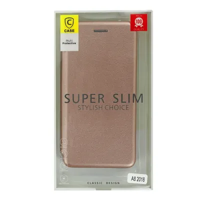 Obrázok produktu pre Flipové puzdro na mobilný telefón Samsung A8 2018 Rosegold cnt1264