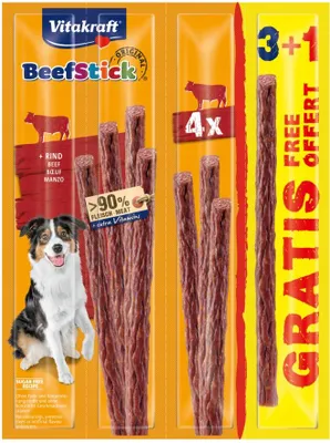 Produktbild von VITAKRAFT Beef Stick Beef - leckerli für hunde - 3+1