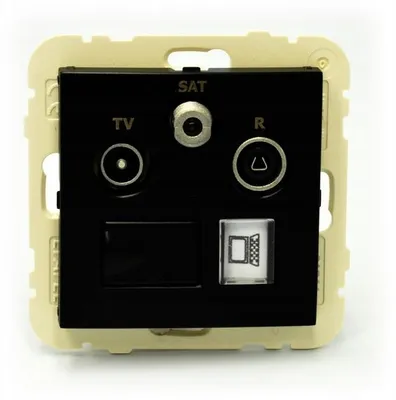 Obrázek produktu pro EFAPEL LOGUS90 Konektor RTV/SAT/Internet RJ45 černý