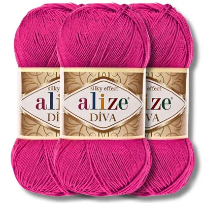 Immagine prodotto di Alize 3x 100 g Lana Diva, tinta unita, uncinetto, lavoro a maglia (149)