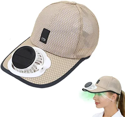 Produktbild von Ventilator Hut mit USB-Ladung – Sonnenhut mit Lüfter – Khaki