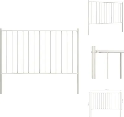 Obrázok produktu pre vidaXL Plotový panel so stĺpikmi Práškovo lakovaná oceľ 1,7x1,25 m biely - Plotové panely