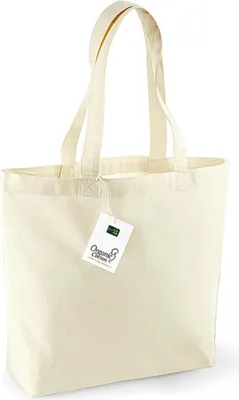 Produktbild von Westford Mill W180 | Organic Baumwolle Shopper 32 x 35 x 12 cm - Farbe: Natural - Größe: One Size