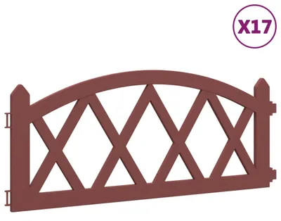 Obrázok produktu pre vidaXL Okraje trávnika 17 ks červené 10 m PP