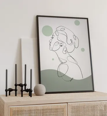 Produktbild von Poster Rückseite Frau, groesse_poster:70x100 cm, groesse_rahmen:birke 70x100 cm
