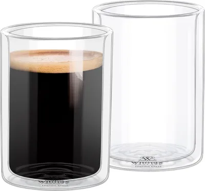 Zdjęcie produktu dla Szklanka Wilmax z podwójną ścianką, 400 ml, zestaw 2 sztuk, WL-888785/A2