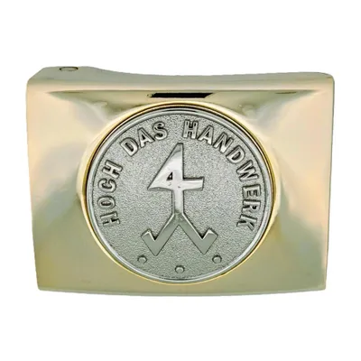Produktbild von Koppelschloss Bildhauer Steinmetz – golden/silbern - für Meister - für 4,5 cm breite Koppelgürtel
