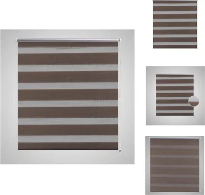 Immagine prodotto di Tenda a rullo doppia 100 x 175 cm marrone - Tende e tende a rullo