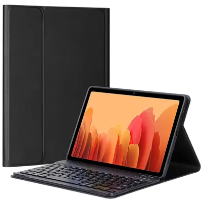Productafbeelding van Accezz Bluetooth Keyboard Bookcase voor de Samsung Galaxy Tab A7 - QWERTY / NL - Zwart