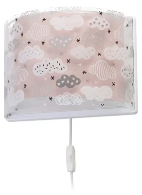 Image de applique nuages rose 22 cm