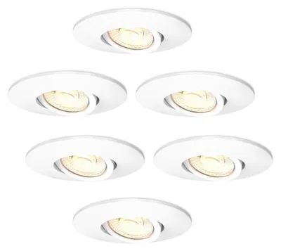 Produktbild von Ledvion 6er set LED Einbaustrahler Weiss 6W CCT Neutralweiss IP65