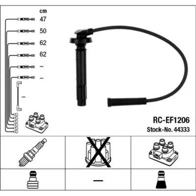 Produktbild von NGK 44333 Zündkabelsatz Zündleitungssatz für SUBARU FORESTER (SG) IMPREZA Stufenheck (GD) FORESTER (SF) IMPREZA Station Wagon (GG) IMPREZA Stufenheck
