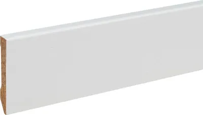 Produktbild von Sockelleiste Massivholz 10 x 60 x 2400 mm Weiß zum Kleben, Schrauben & Nageln Massivholz Fußleiste by PROVISTON 2.4 Meter | 1 Stück