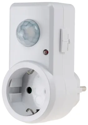 Produktbild von Zwischenstecker mit Bewegungsmelder 120° 9m Reichweite  230V/1200W weiß