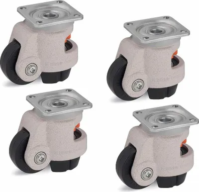 Zdjęcie produktu dla Zestaw kołowy poziomujący 72 mm Blickle o nośności 750 kg HRP-POA 72G - zestaw 4 szt