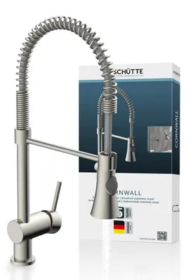 Obrázek produktu pro 79155U CORNWALL, spirálová pružina, baterie pro umyvadlo, nerezová ocel, kartáčovaná