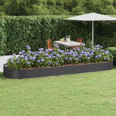 Produktbild von vidaXL Hochbeet Verzinkter Stahl 450x140x36 cm Anthrazit