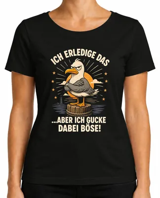 Imagen del producto de "Me encargo de eso, pero mientras tanto, esta camiseta para mujer dice: 'Mala cara, comentario sarcástico', color , talla L."