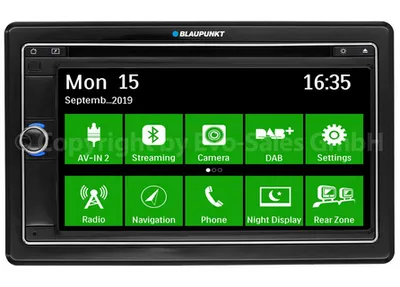 Produktbild von Blaupunkt LAS Vegas 690 DAB NAV CAR Moniceiver mit Navigationssystem, 17,27 cm (6,8 Zoll) Display, Spurassistent, MP3-Wiedergabe, DVD-Player, iPod/iPhone-Steuerung, Bluetooth