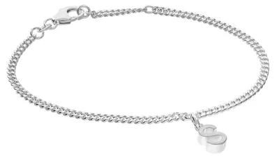 trendor 21590-S Mädchen-Armband mit Buchstabe S 925 Silber Rhodiniert 1