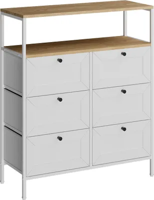 Image de Commode Vicco Belaro Blanc 80x95cm 6 tiroirs, Model 51897