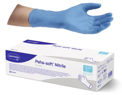 Produktbild von Hartmann Peha-soft nitrile guard Untersuchungshandschuhe blau Gr. S