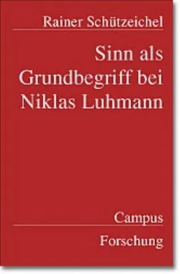 Produktbild von Schützeichel: Sinn bei Luhmann