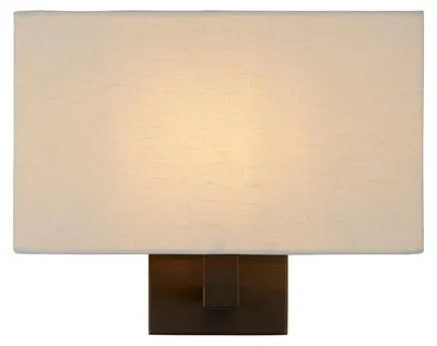 Productafbeelding van Atmooz wandlamp voor binnen, model Bogota – E14 – Industrieel design – Geschikt voor woon- of slaapkamer – Zwart-witte lampenkap – Hoogte 24 cm – Metaal