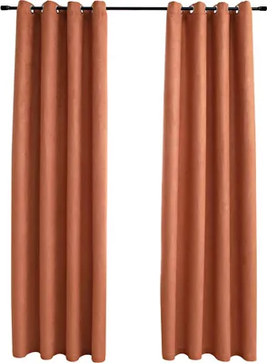 Obrázok produktu pre vidaXL Zatemňovacie závesy s kovovými očkami 2 ks. Hrdzavohnedé 140x245 cm