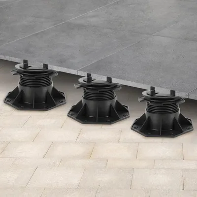 Immagine prodotto di Izrielar Piedino regolabile in altezza 75-145 mm con compensazione della pendenza 0-5% per Vetroceramica, pietra, cemento Set da 30 pezzi