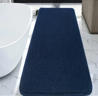 Immagine prodotto di Set di 2 tappetini da bagno - Microfibra - Blu