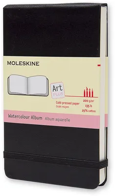 Immagine prodotto di Moleskine 9788883705601 MOLESKINE Aquarellalbum, P/A6, 200g/qm, Copertina rigida, schwarz