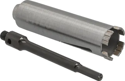 Produktbild von Diamantbohrkrone Ø 52 mm Nutzlänge 180 mm mit 6-kant-Aufnahme 200 mm Segmenthöhe 10 mm Diamant Bohrkrone Trockenbohrkrone Kernbohrer Betonbohrkrone Kernbohrkrone BTEC