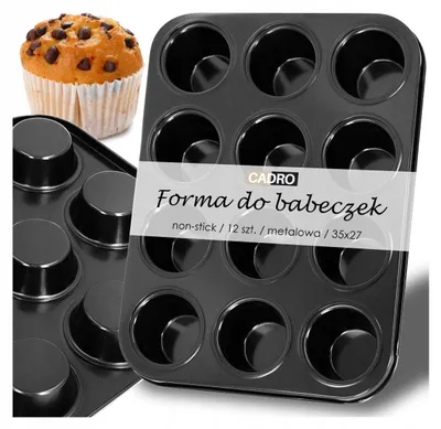Produktbild von Cadro Muffinblech Backform für 12 Muffins Antihaftbeschichtet
