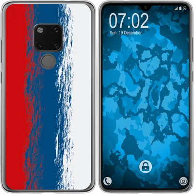 Produktbild von PhoneNatic Case kompatibel mit Huawei Mate 20 Silikon-Hülle WM Russland M9